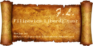 Filipovics Liberátusz névjegykártya